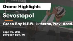Sevastopol  vs Green Bay N.E.W. Lutheran/Prov. Acad. Game Highlights - Sept. 28, 2023