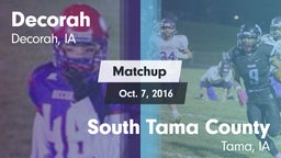 Matchup: Decorah vs. South Tama County  2016