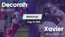 Matchup: Decorah vs. Xavier  2018