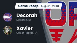 Recap: Decorah  vs. Xavier  2018