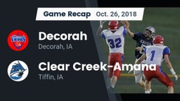 Recap: Decorah  vs. Clear Creek-Amana 2018