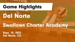 Del Norte  vs Swallows Charter Academy Game Highlights - Sept. 10, 2022