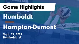 Humboldt  vs Hampton-Dumont  Game Highlights - Sept. 22, 2022