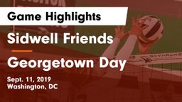 Sidwell Friends  vs Georgetown Day  Game Highlights - Sept. 11, 2019