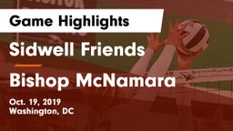 Sidwell Friends  vs Bishop McNamara  Game Highlights - Oct. 19, 2019