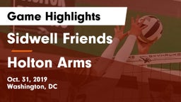Sidwell Friends  vs Holton Arms Game Highlights - Oct. 31, 2019