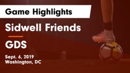 Sidwell Friends  vs GDS Game Highlights - Sept. 6, 2019