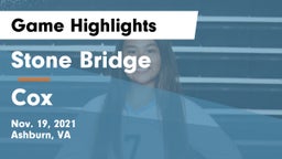 Stone Bridge  vs Cox  Game Highlights - Nov. 19, 2021