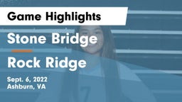 Stone Bridge  vs Rock Ridge  Game Highlights - Sept. 6, 2022