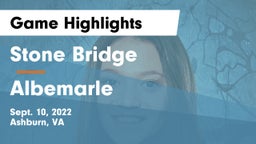 Stone Bridge  vs Albemarle  Game Highlights - Sept. 10, 2022