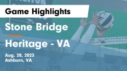 Stone Bridge  vs Heritage  - VA Game Highlights - Aug. 28, 2023