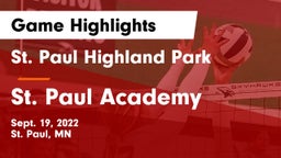 St. Paul Highland Park  vs St. Paul Academy Game Highlights - Sept. 19, 2022