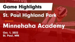 St. Paul Highland Park  vs Minnehaha Academy Game Highlights - Oct. 1, 2022