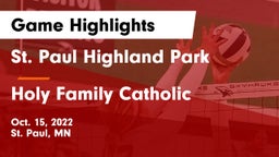 St. Paul Highland Park  vs Holy Family Catholic  Game Highlights - Oct. 15, 2022