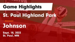 St. Paul Highland Park  vs Johnson Game Highlights - Sept. 18, 2023