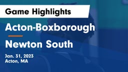 Acton-Boxborough  vs Newton South  Game Highlights - Jan. 31, 2023