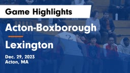 Acton-Boxborough  vs Lexington  Game Highlights - Dec. 29, 2023