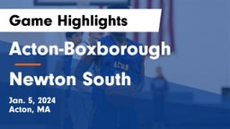 Acton-Boxborough  vs Newton South  Game Highlights - Jan. 5, 2024