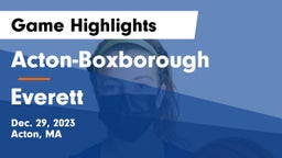 Acton-Boxborough  vs Everett  Game Highlights - Dec. 29, 2023
