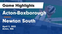 Acton-Boxborough  vs Newton South  Game Highlights - April 3, 2023