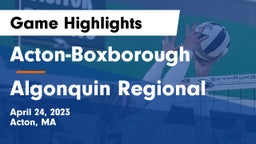 Acton-Boxborough  vs Algonquin Regional  Game Highlights - April 24, 2023