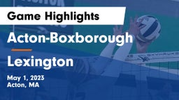 Acton-Boxborough  vs Lexington  Game Highlights - May 1, 2023