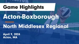 Acton-Boxborough  vs North Middlesex Regional  Game Highlights - April 9, 2024