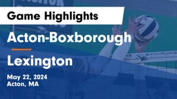 Acton-Boxborough  vs Lexington  Game Highlights - May 22, 2024