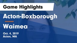 Acton-Boxborough  vs Waimea  Game Highlights - Oct. 4, 2019