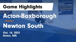 Acton-Boxborough  vs Newton South Game Highlights - Oct. 14, 2022
