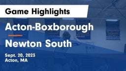 Acton-Boxborough  vs Newton South  Game Highlights - Sept. 20, 2023