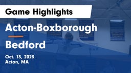 Acton-Boxborough  vs Bedford Game Highlights - Oct. 13, 2023