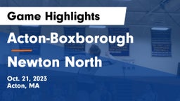Acton-Boxborough  vs Newton North Game Highlights - Oct. 21, 2023