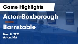 Acton-Boxborough  vs Barnstable Game Highlights - Nov. 8, 2023