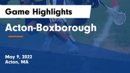 Acton-Boxborough  Game Highlights - May 9, 2022