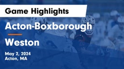 Acton-Boxborough  vs Weston  Game Highlights - May 2, 2024