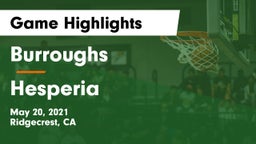 Burroughs  vs Hesperia  Game Highlights - May 20, 2021