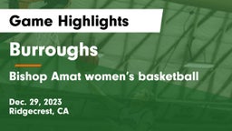 Burroughs  vs Bishop Amat women’s basketball  Game Highlights - Dec. 29, 2023