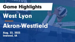 West Lyon  vs Akron-Westfield  Game Highlights - Aug. 22, 2023