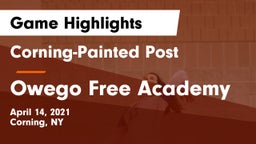 Corning-Painted Post  vs Owego Free Academy  Game Highlights - April 14, 2021