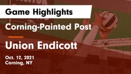 Corning-Painted Post  vs Union Endicott Game Highlights - Oct. 12, 2021