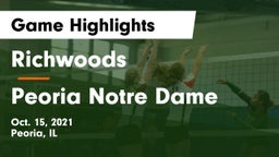 Richwoods  vs Peoria Notre Dame  Game Highlights - Oct. 15, 2021