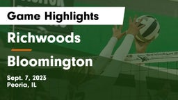 Richwoods  vs Bloomington  Game Highlights - Sept. 7, 2023