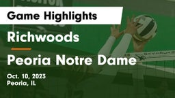 Richwoods  vs Peoria Notre Dame  Game Highlights - Oct. 10, 2023