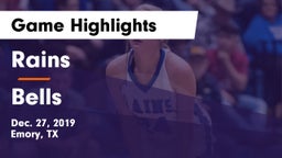 Rains  vs Bells  Game Highlights - Dec. 27, 2019