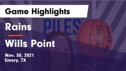 Rains  vs Wills Point  Game Highlights - Nov. 30, 2021