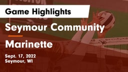 Seymour Community  vs Marinette  Game Highlights - Sept. 17, 2022