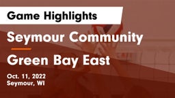 Seymour Community  vs Green Bay East  Game Highlights - Oct. 11, 2022