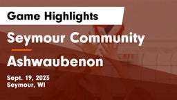 Seymour Community  vs Ashwaubenon  Game Highlights - Sept. 19, 2023
