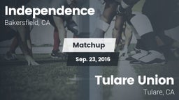 Matchup: Independence High vs. Tulare Union  2016